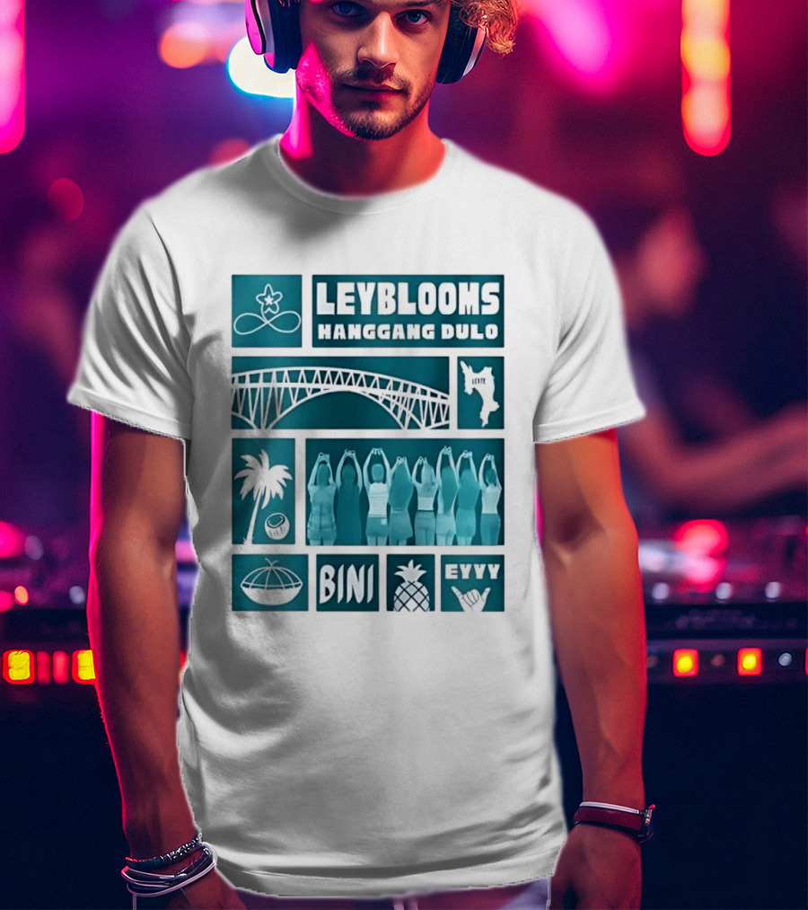 Leyblooms Hanggang Dulo Bini Eyyy Leyte Bridge Palm Coconut Pineapple T-Shirt