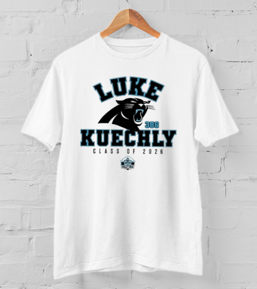 Luke Kuechly Panthers 386 Class Of 2026 Enshrinee Panthers T-Shirt