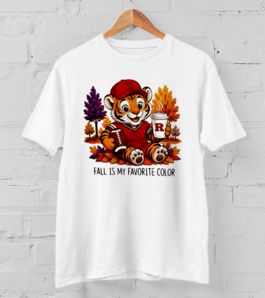 Rutgers Scarlet Knights Fall Is My Favorite Color Tiger Football 2026 T-Shirt