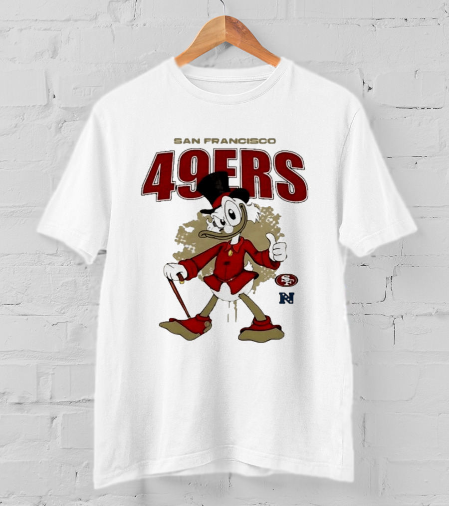 San Francisco 49ers Scrooge McDuck Crossover NFL Collaboration T-Shirt