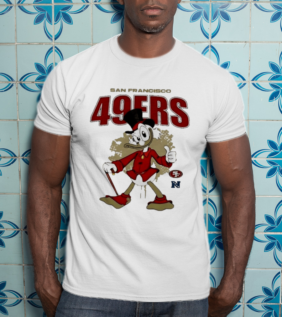 San Francisco 49ers Scrooge McDuck Crossover NFL Collaboration T-Shirt