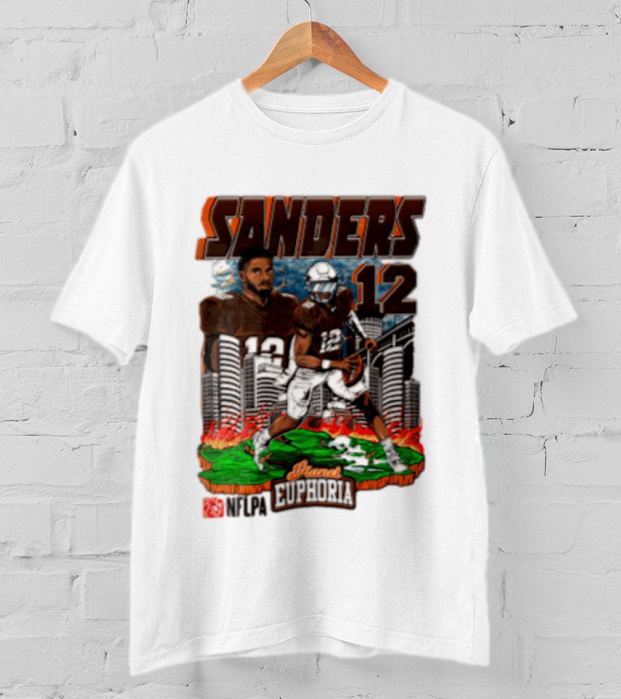 Sanders 12 Football Legend Euphoria NFCA Brand T-Shirt