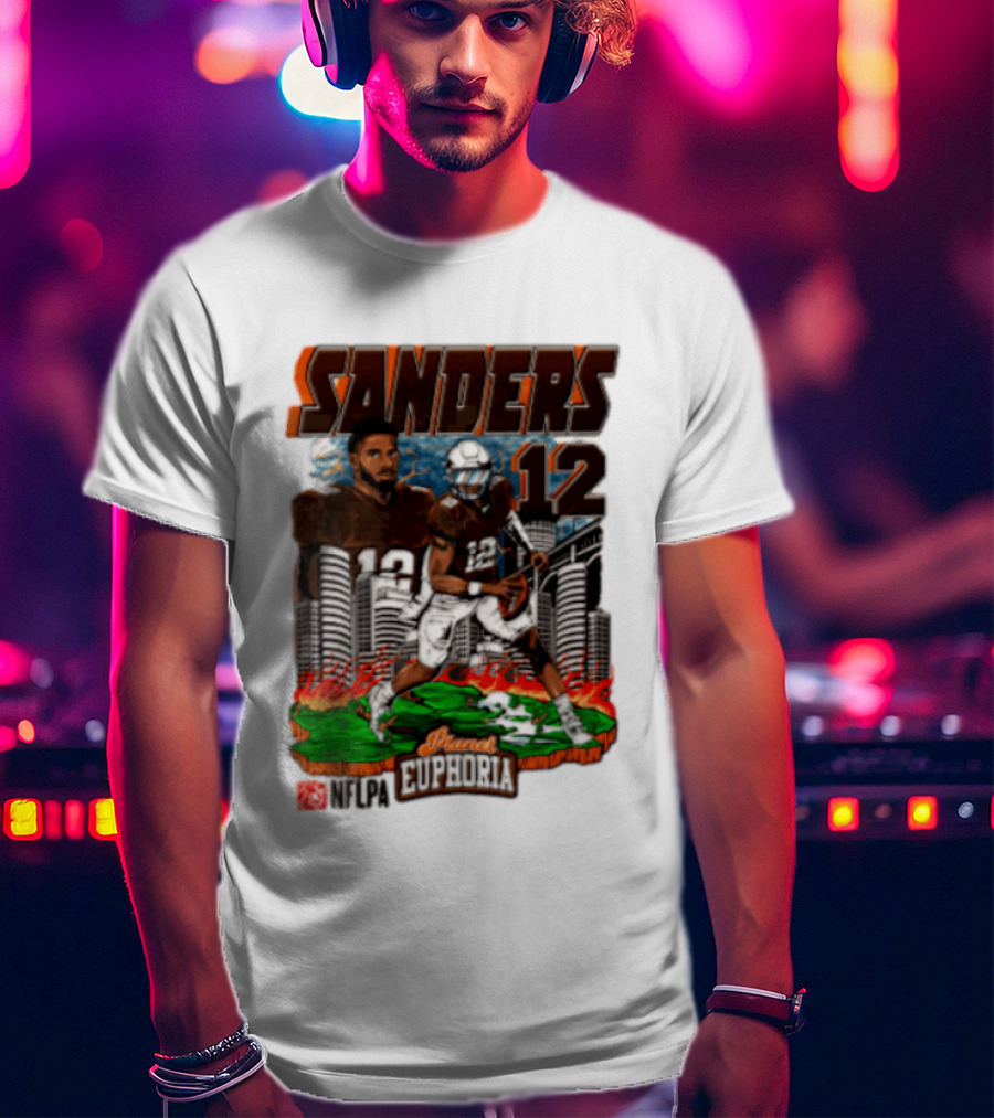 Sanders 12 Football Legend Euphoria NFCA Brand T-Shirt