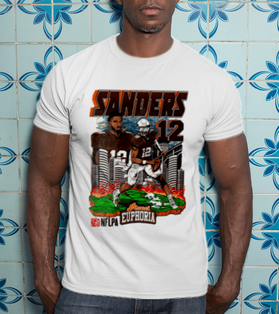 Sanders 12 Football Legend Euphoria NFCA Brand T-Shirt