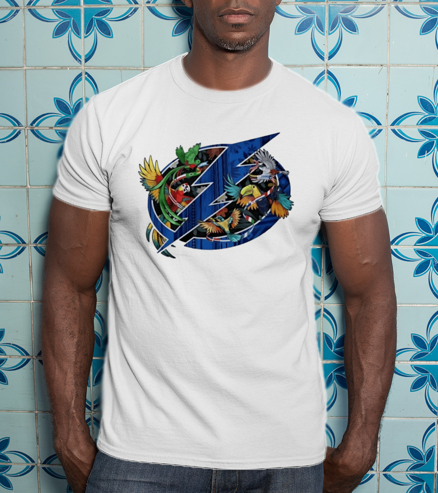 Tampa Bay Lightning NHL Tropical Birds Parrot Toucan Floridian T-Shirt