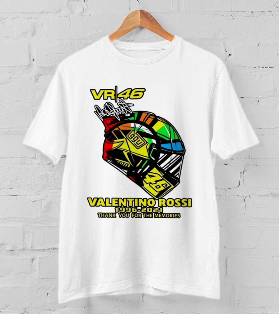 Valentino Rossi VR46 1996 2021 Thank You For The Memories Helmet T-Shirt