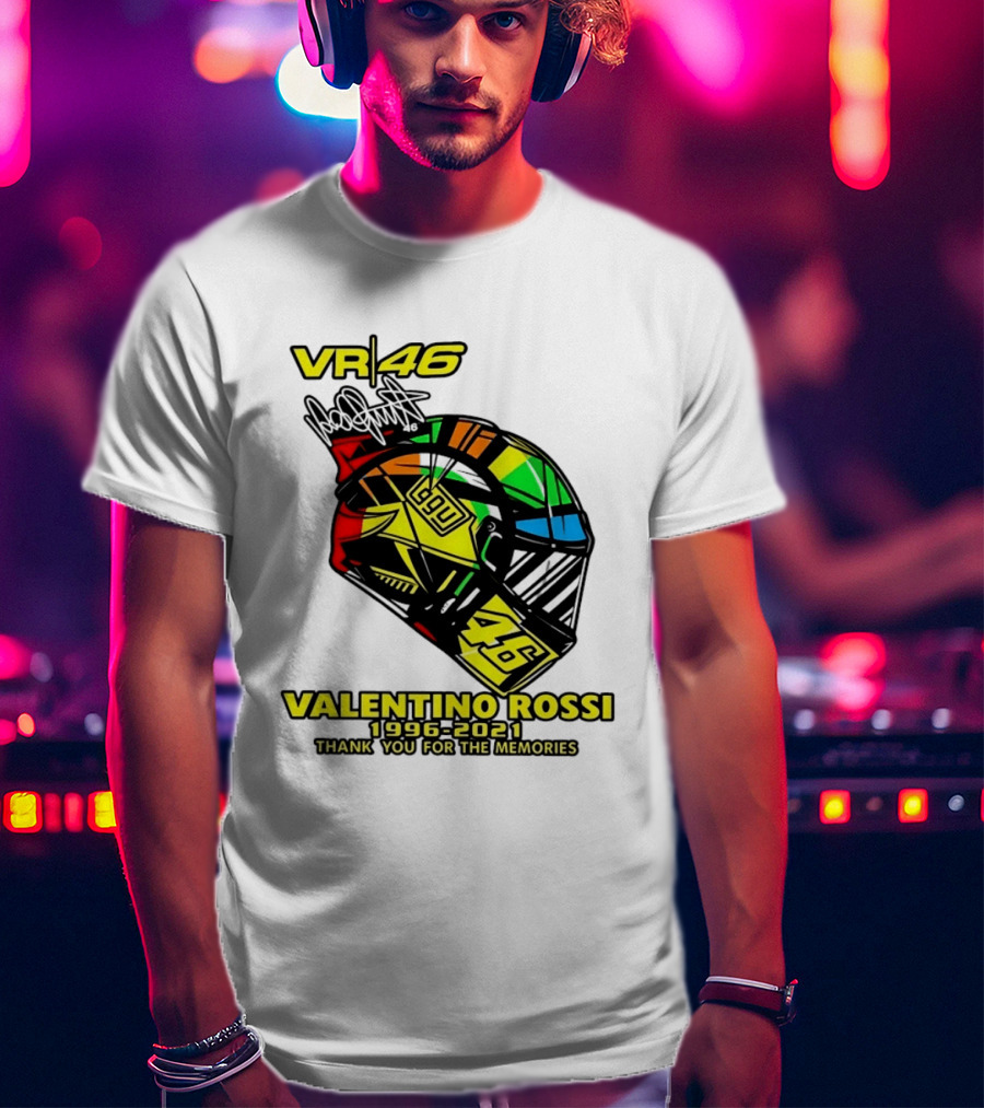 Valentino Rossi VR46 1996 2021 Thank You For The Memories Helmet T-Shirt