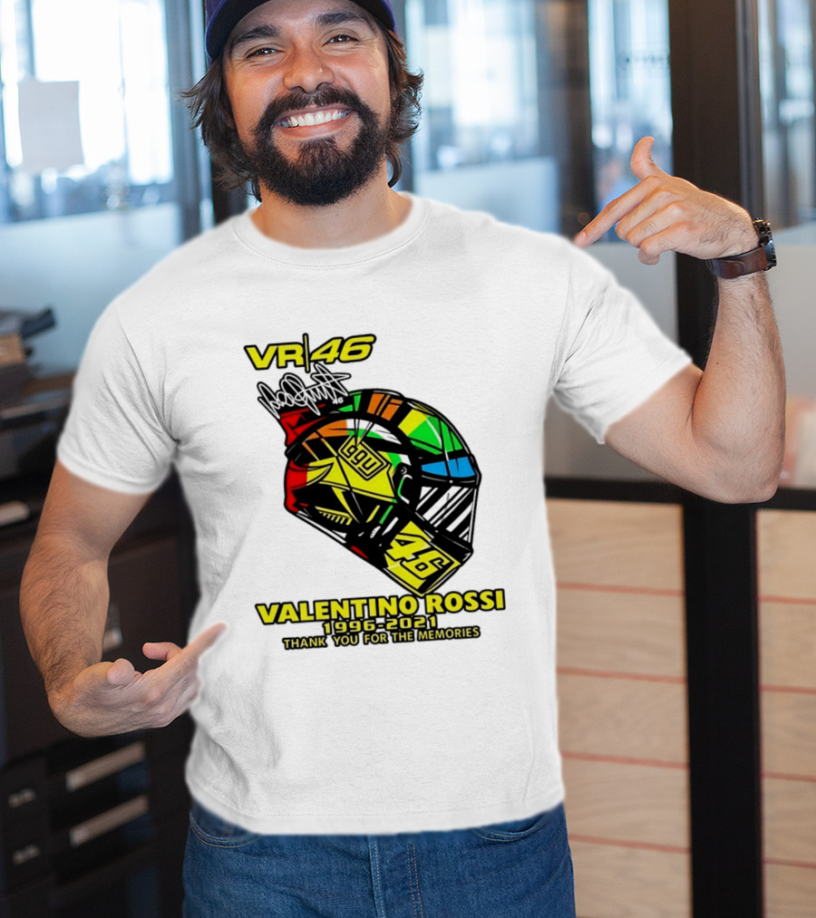 Valentino Rossi VR46 1996 2021 Thank You For The Memories Helmet T-Shirt