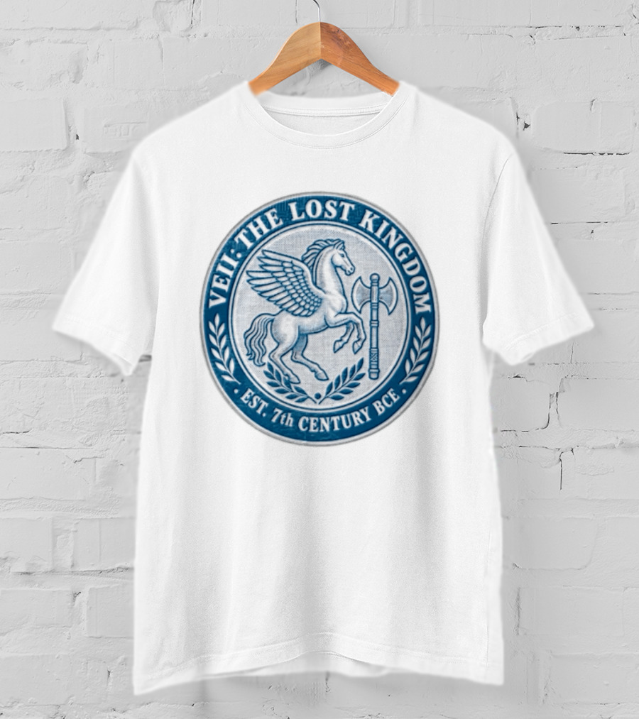 Veii The Lost Kingdom Est. 7th Century BCE Pegasus Horse Battle Axe T-Shirt