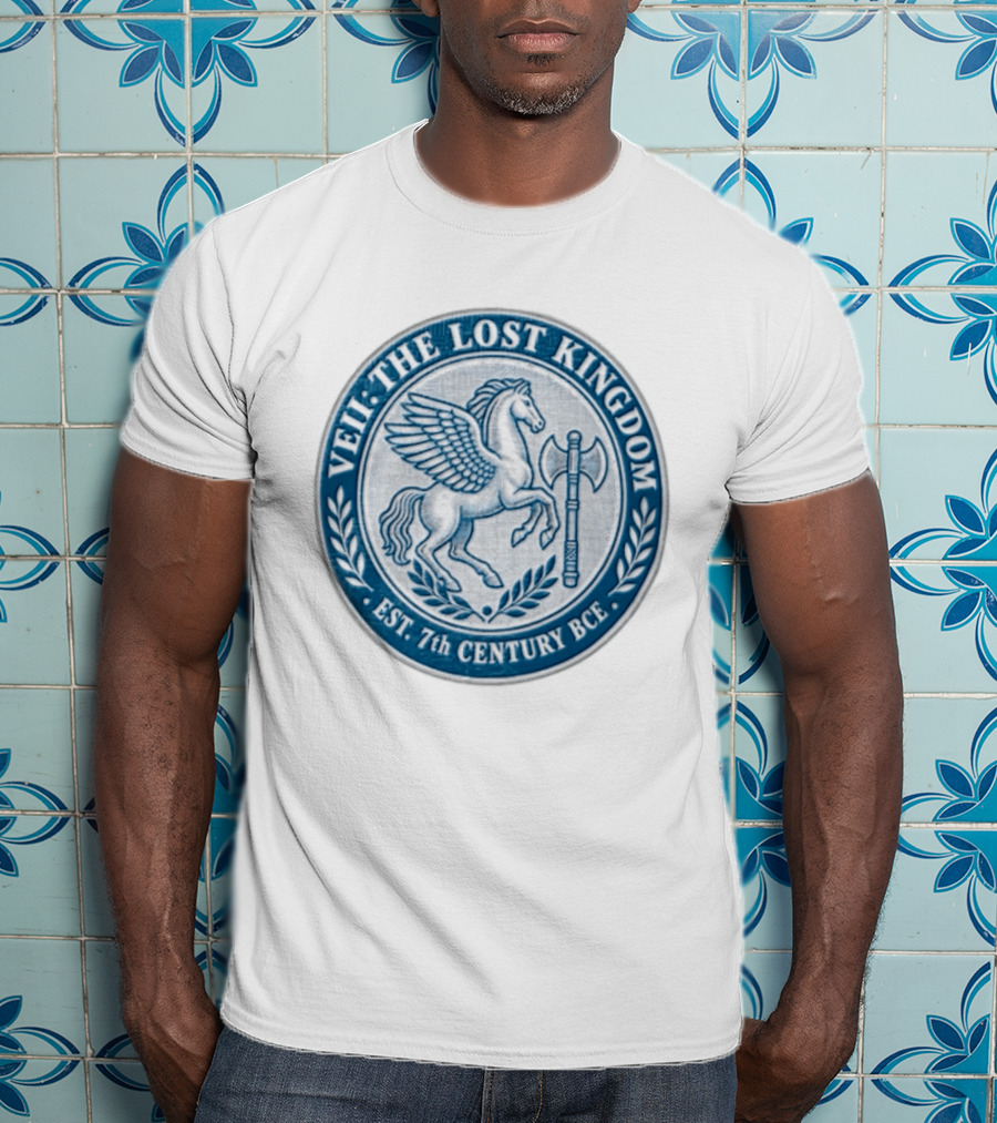 Veii The Lost Kingdom Est. 7th Century BCE Pegasus Horse Battle Axe T-Shirt