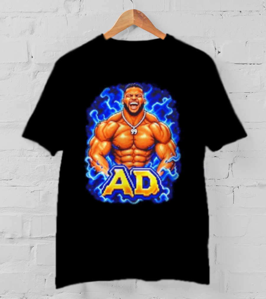 Aaron Donald AD Muscular Cartoon Style Los Angeles Rams 99 T-Shirt