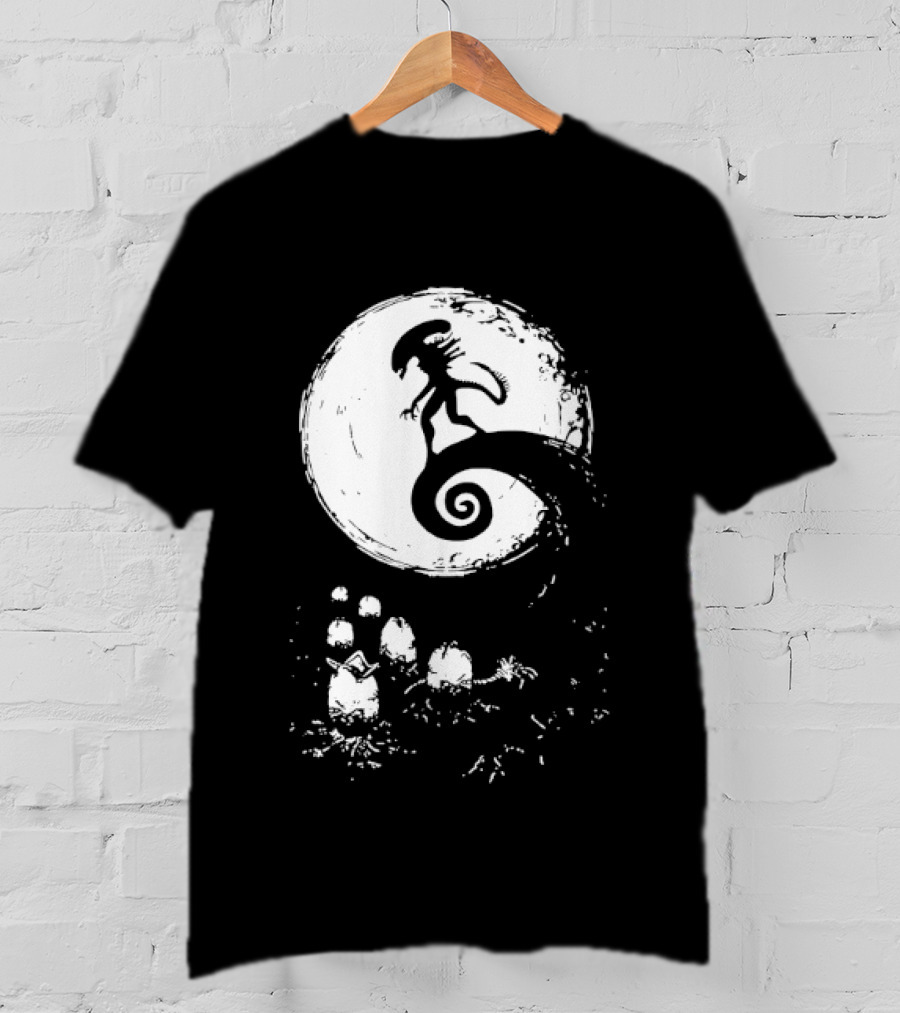 Alien Xenomorph Nightmare Before Christmas Mashup T-Shirt