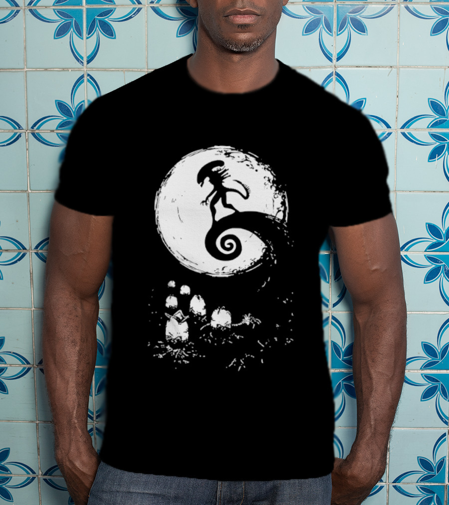 Alien Xenomorph Nightmare Before Christmas Mashup T-Shirt