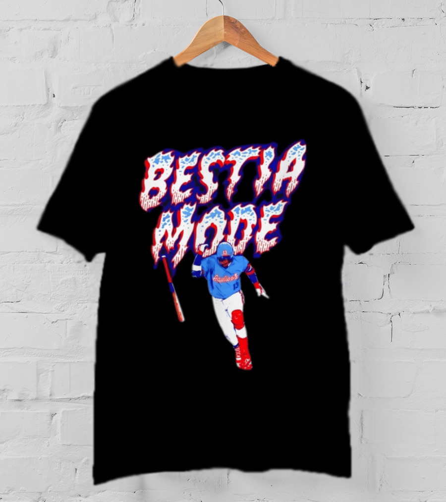 BESTIA MODE Aquicos 13 Baseball Player Athlete T-Shirt