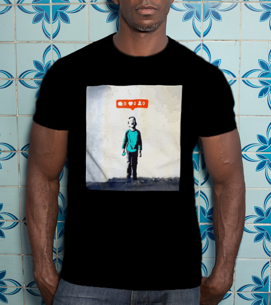 Boy With Zero Social Media Notifications And Screaming Expression T-Shirt