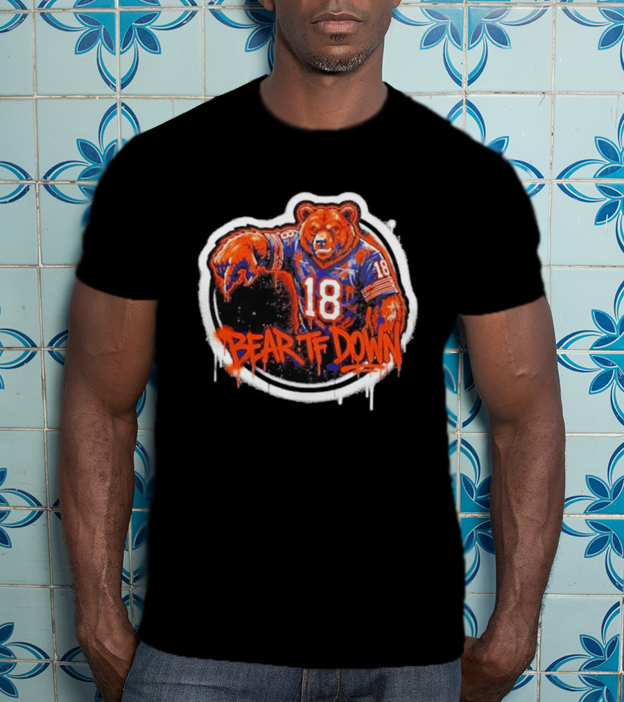 Caleb Williams 18 Chicago Bears Bear TF Down T-Shirt