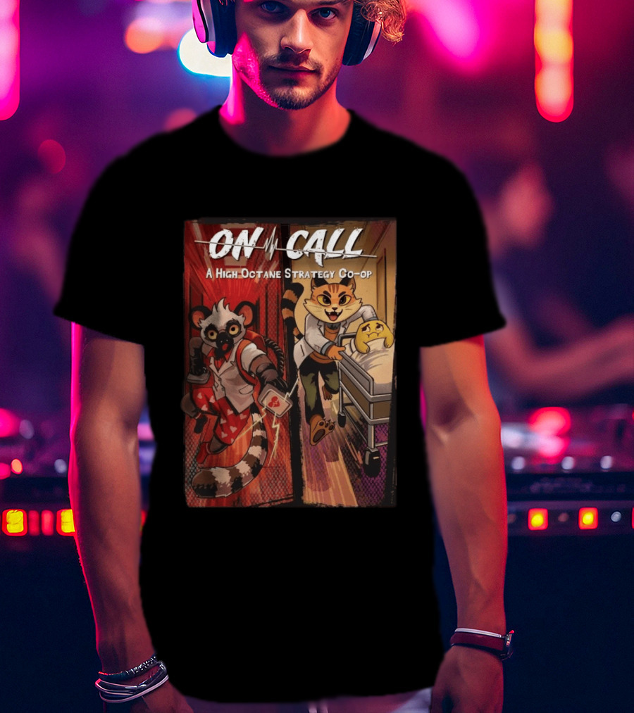 On Call A High Octane Strategy Co Op Lemur And Cat Doctors In Action T-Shirt
