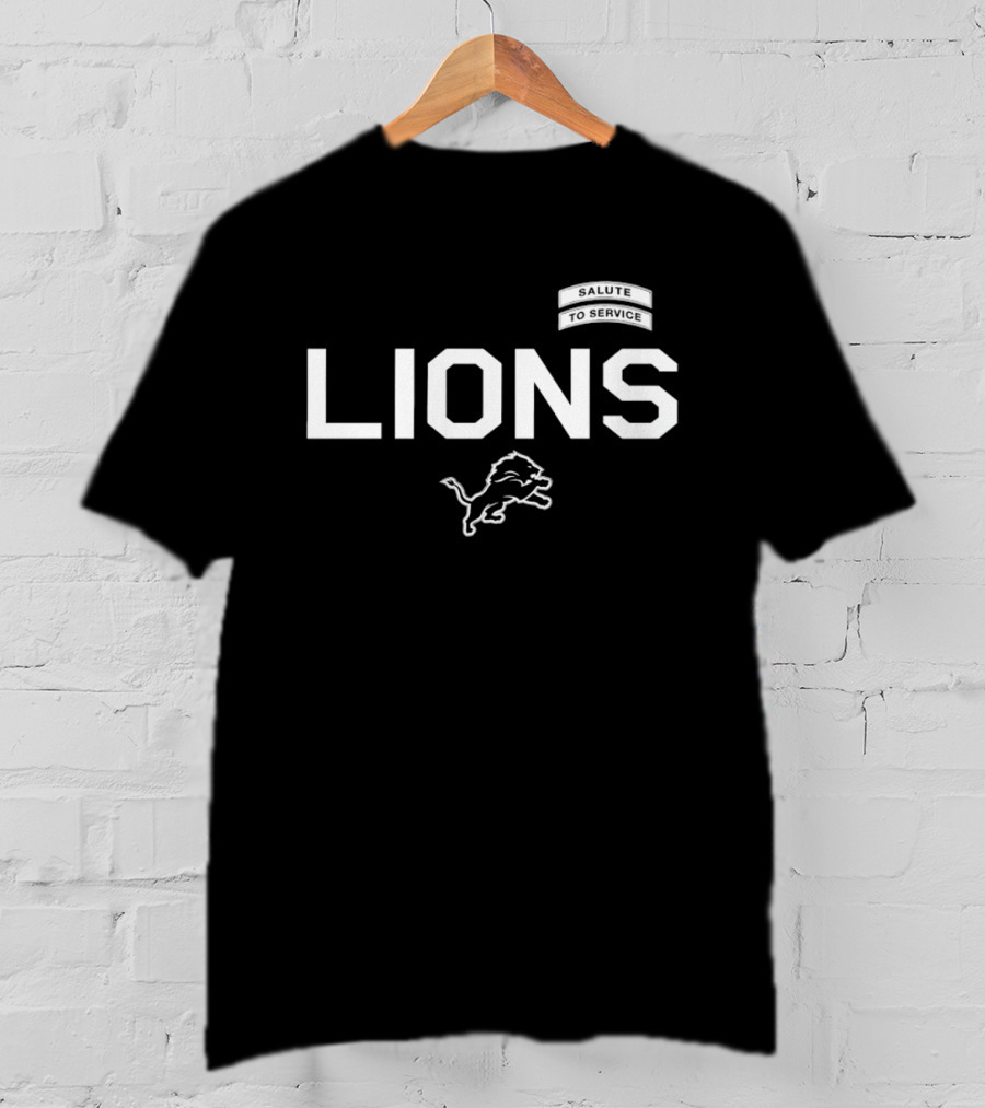 Detroit Lions Salute To Service Football Honor Courage Commitment T-Shirt