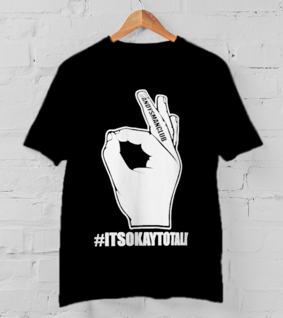 Andysmanclub Itsokaytotalk It's Okay To Talk Hand Gesture T-Shirt