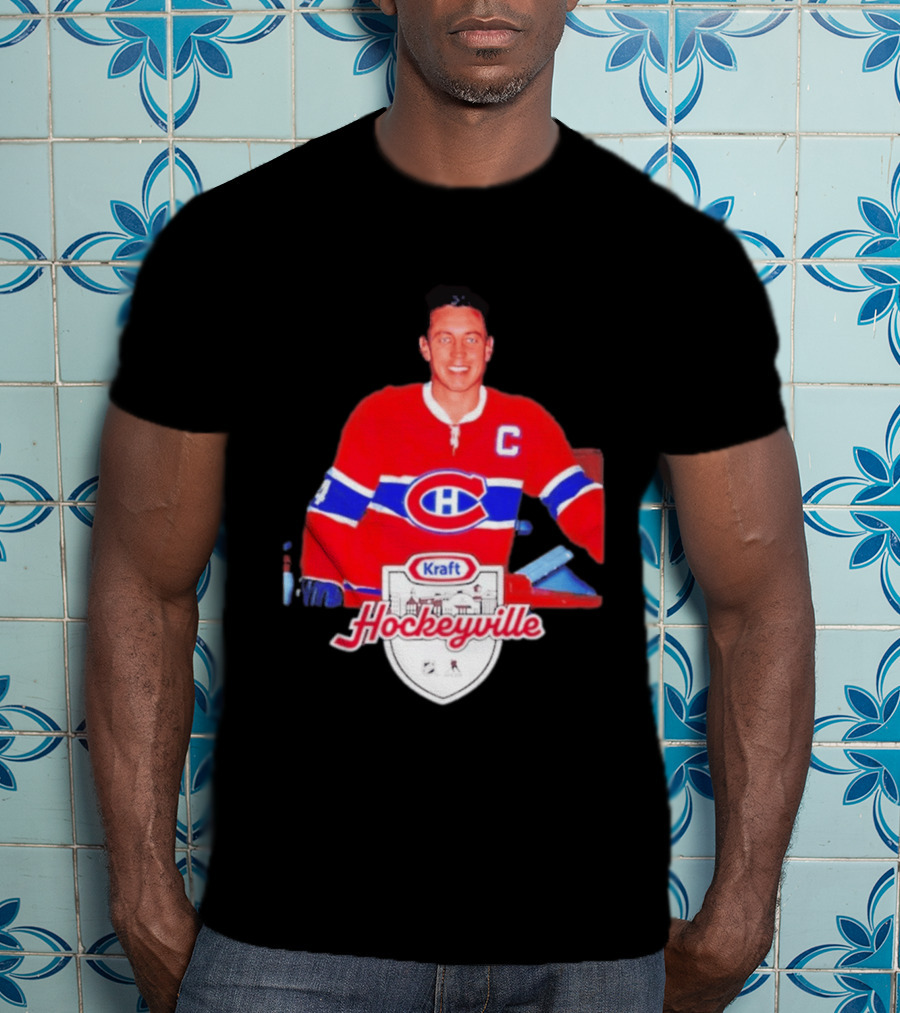 Jean Béliveau Montreal Canadiens Kraft Hockeyville Canadiens Logo Vintage Hockey T-Shirt