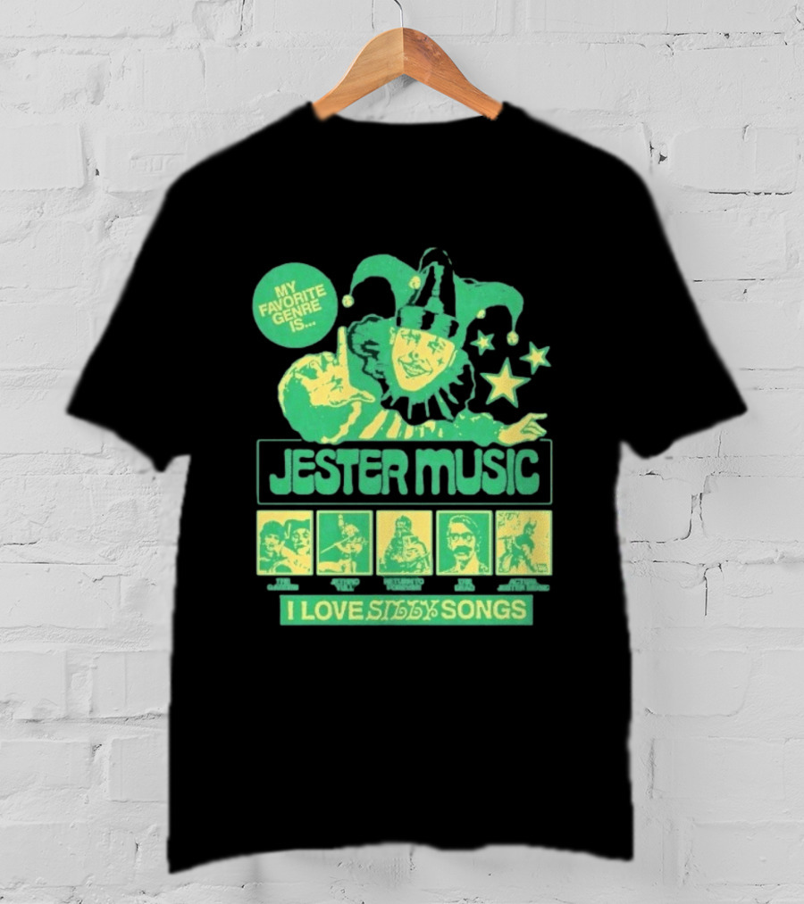 Jester Music My Favorite Genre Is The Garden Jethro Tull Return To Forever The Dead I Love Silly Songs T-Shirt