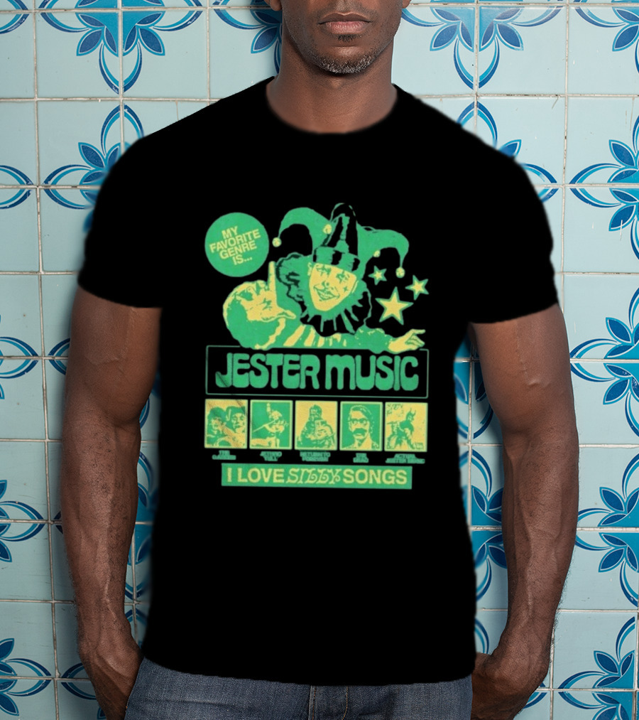 Jester Music My Favorite Genre Is The Garden Jethro Tull Return To Forever The Dead I Love Silly Songs T-Shirt