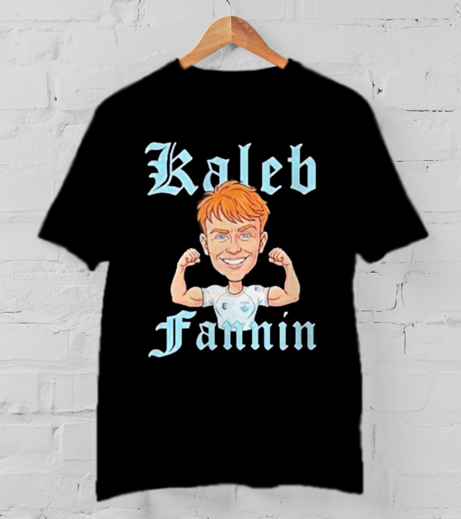 Kaleb Fannin Cartoon Character Flexing Muscles T-Shirt