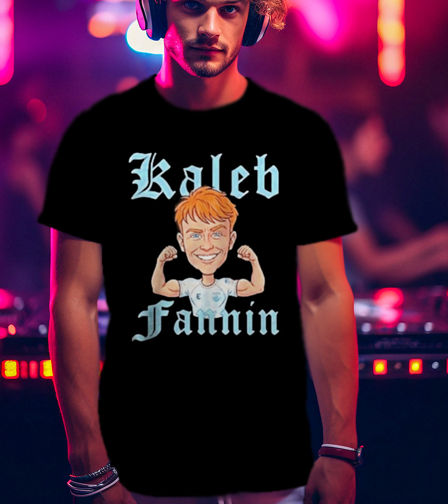 Kaleb Fannin Cartoon Character Flexing Muscles T-Shirt