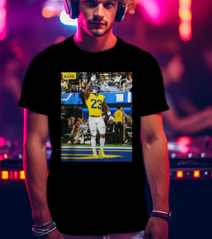 Los Angeles Rams Kamren Kinchens #23 NFL Football Jersey Celebration T-Shirt
