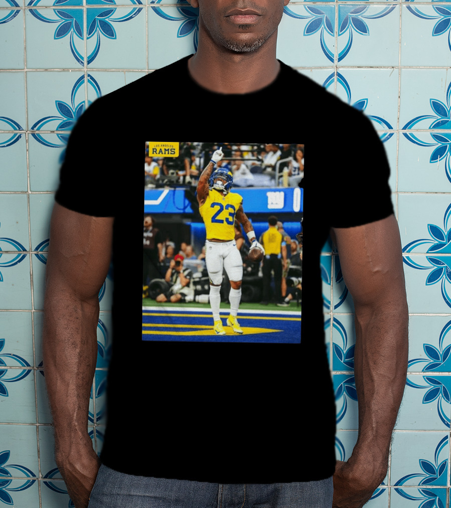Los Angeles Rams Kamren Kinchens #23 NFL Football Jersey Celebration T-Shirt