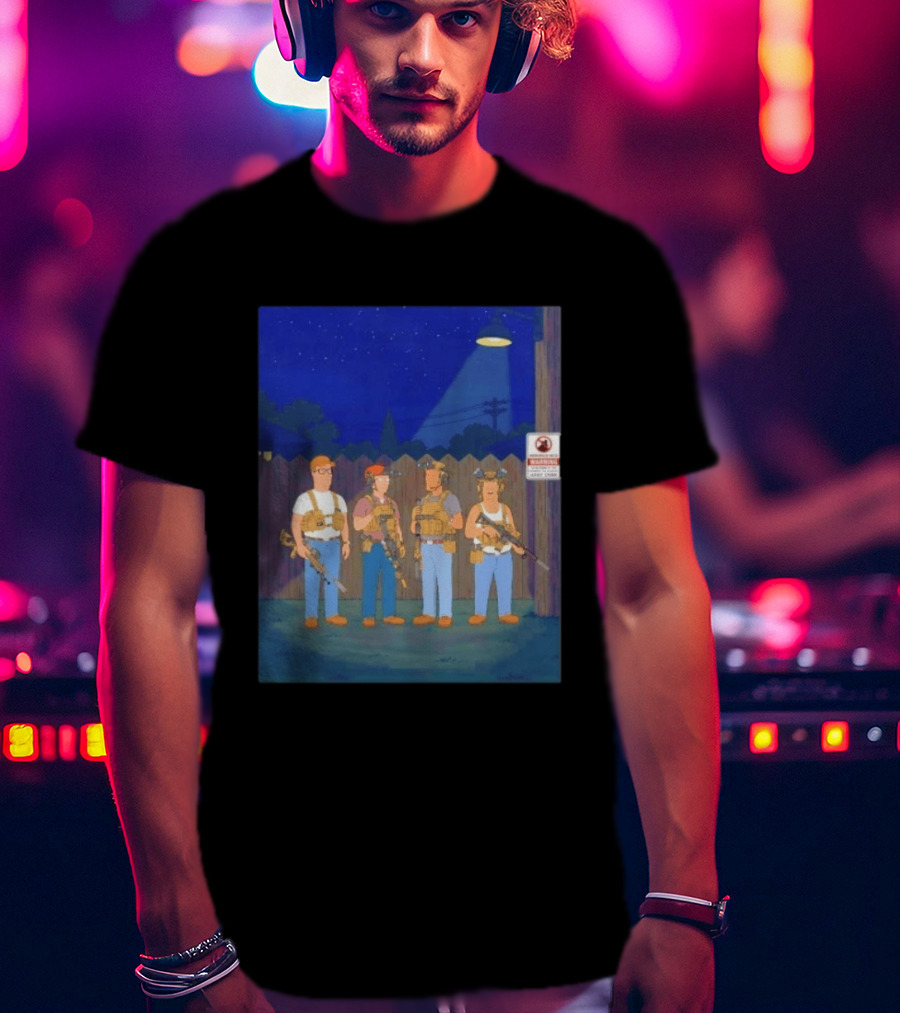 Neighborhood Tactical Squad Warning King Of The Hill T-Shirt