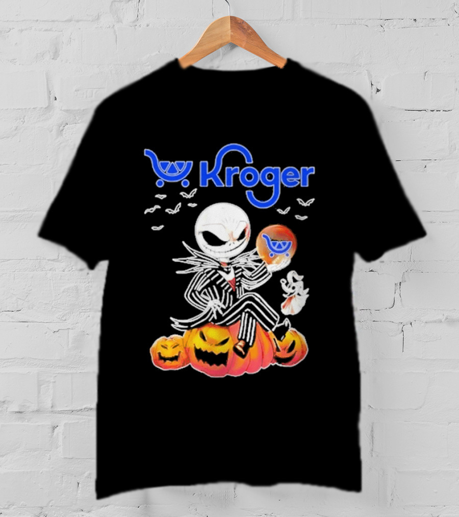 Kroger Jack Skellington Zero Halloween Pumpkin Balloons T-Shirt