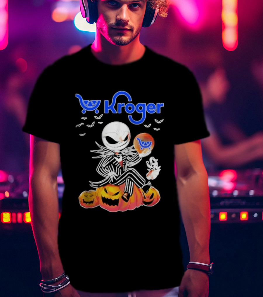 Kroger Jack Skellington Zero Halloween Pumpkin Balloons T-Shirt