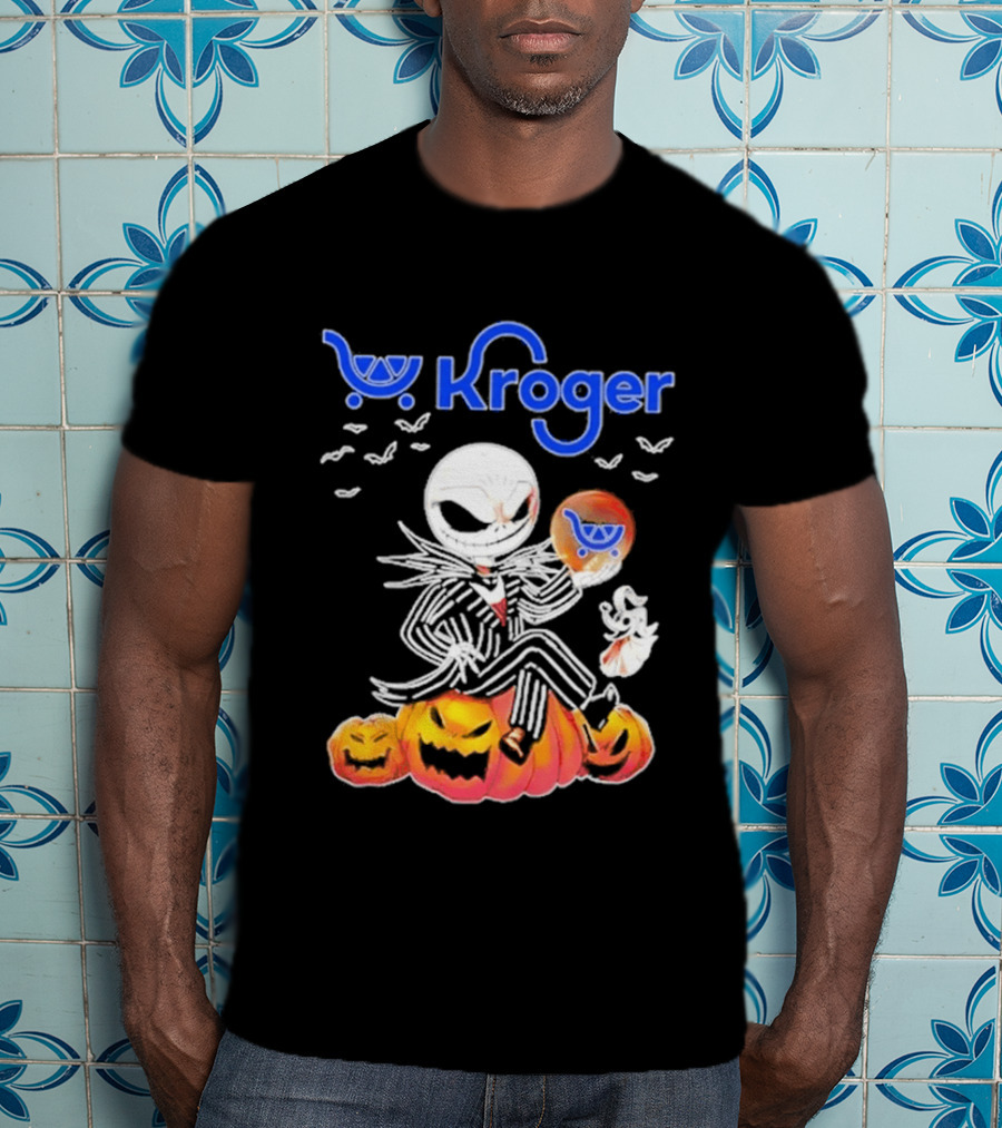 Kroger Jack Skellington Zero Halloween Pumpkin Balloons T-Shirt