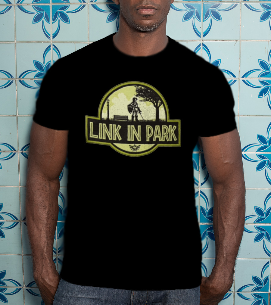 Link In Park Sword And Shield Hero Outdoors Scene T-Shirt