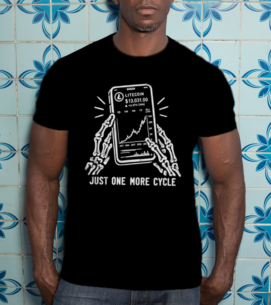 Litecoin Investor Just One More Cycle Cryptocurrency Chart T-Shirt