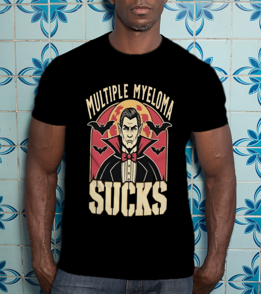 Multiple Myeloma Sucks Vampire Bats Awareness T-Shirt