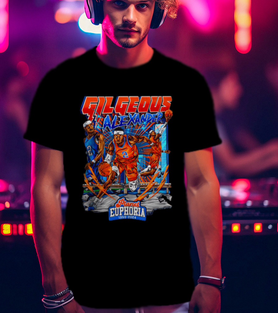 Gilgeous Alexander Oklahoma City Thunder Planet Euphoria 1950 2024 T-Shirt