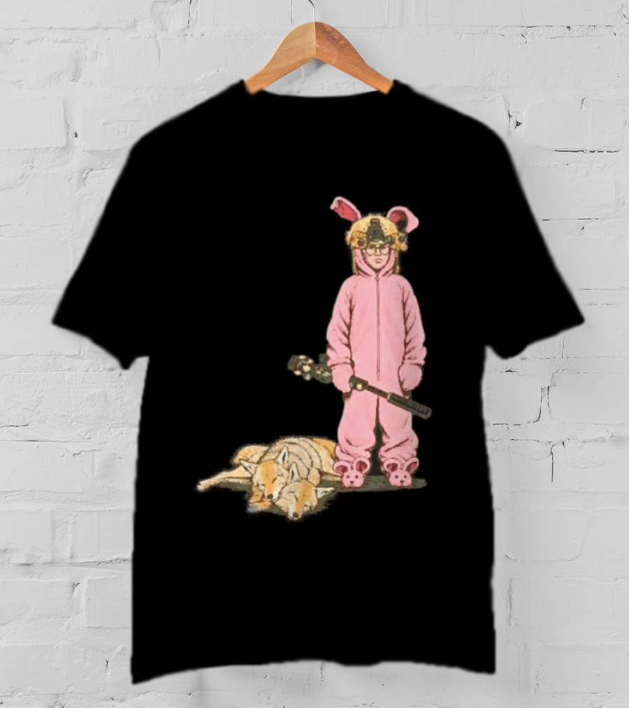 Pink Nightmare Bunny Suit Coyote Hunting Sniper T-Shirt