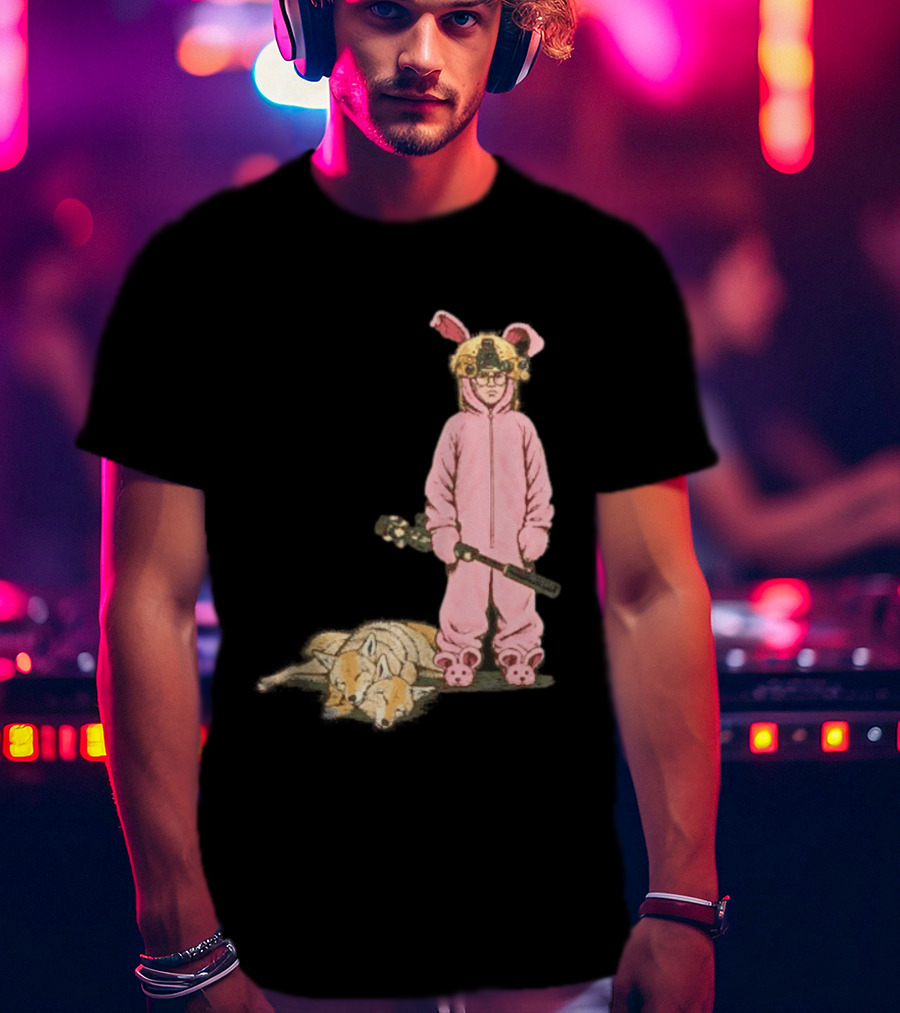 Pink Nightmare Bunny Suit Coyote Hunting Sniper T-Shirt