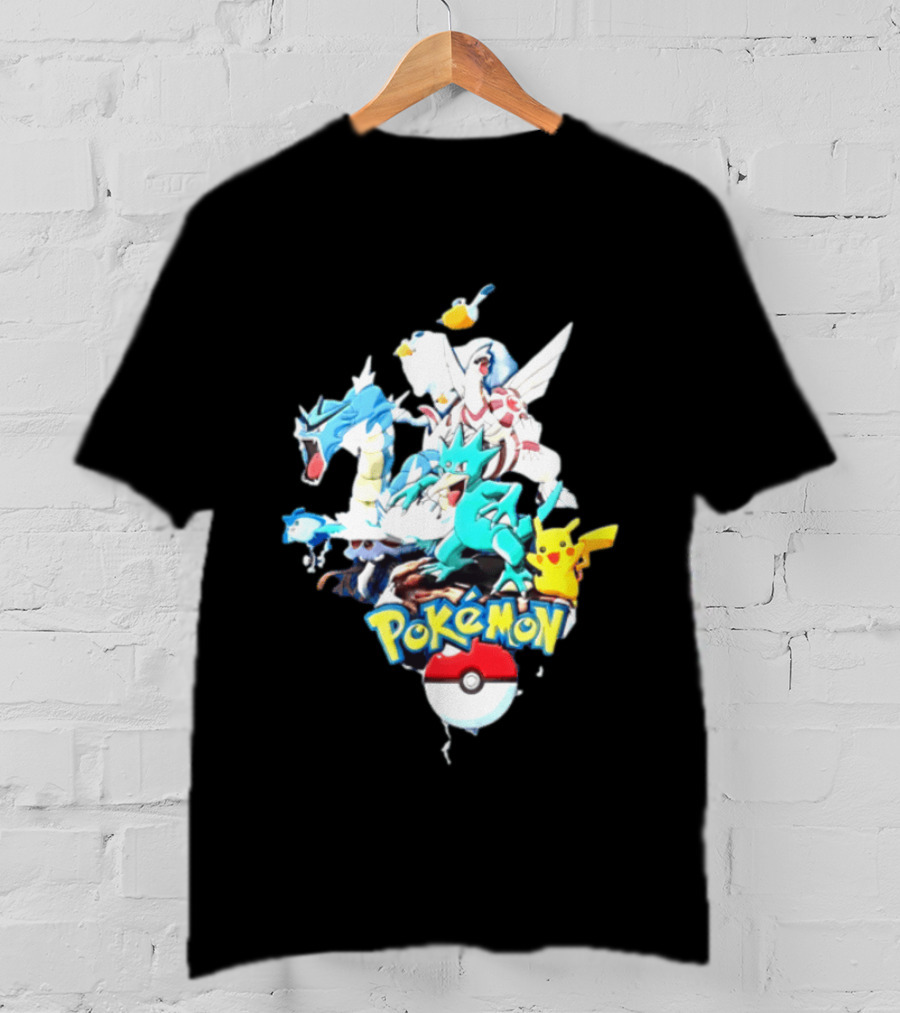 Pokemon Pikachu Gyarados Ralts Golduck Pelipper Dialga Poke Ball T-Shirt