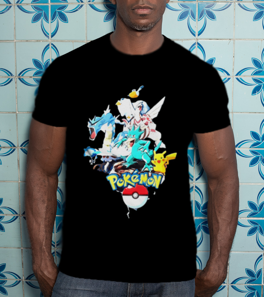 Pokemon Pikachu Gyarados Ralts Golduck Pelipper Dialga Poke Ball T-Shirt