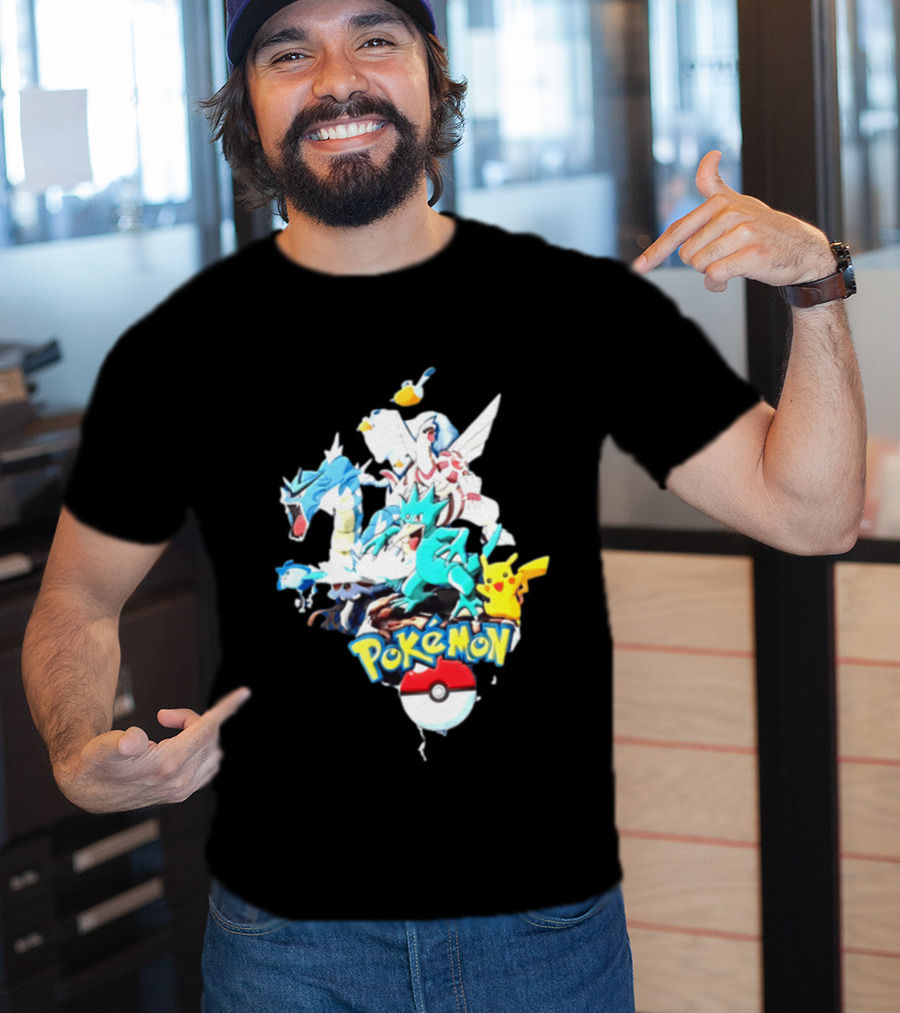 Pokemon Pikachu Gyarados Ralts Golduck Pelipper Dialga Poke Ball T-Shirt