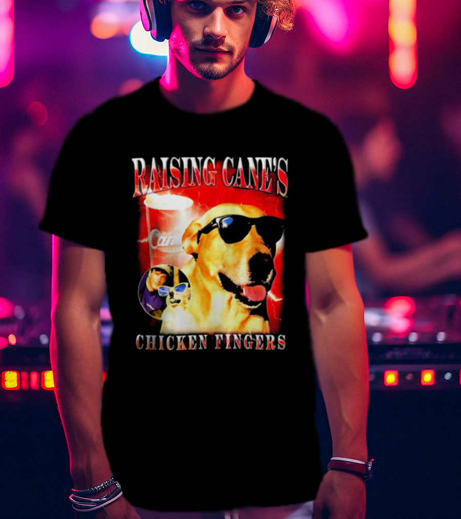 Raising Cane's Labrador Sunglasses Cup Chicken Fingers T-Shirt