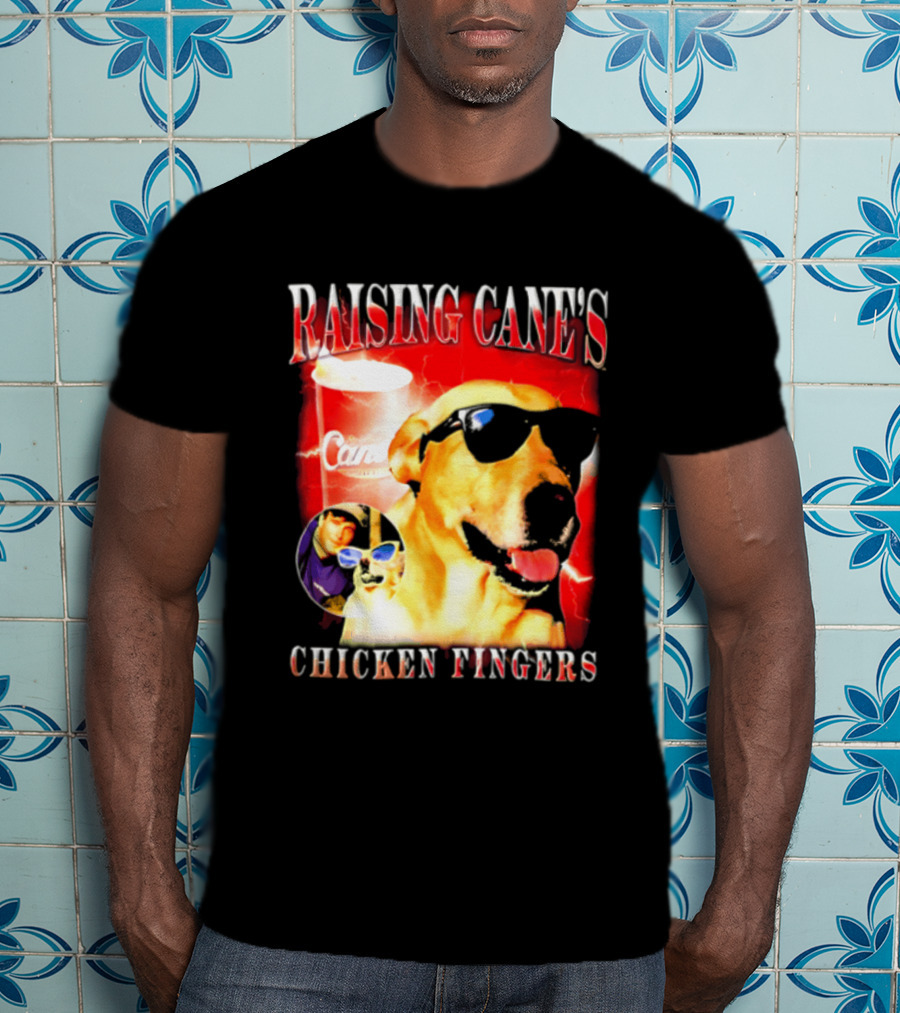 Raising Cane's Labrador Sunglasses Cup Chicken Fingers T-Shirt