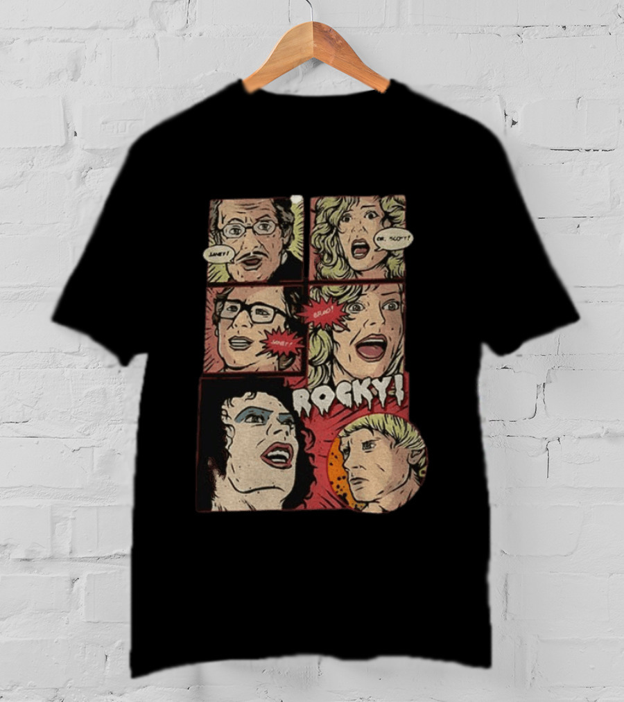 Rocky Horror Picture Show Comic Style Frank N Furter Janet Dr. Scott Brad T-Shirt