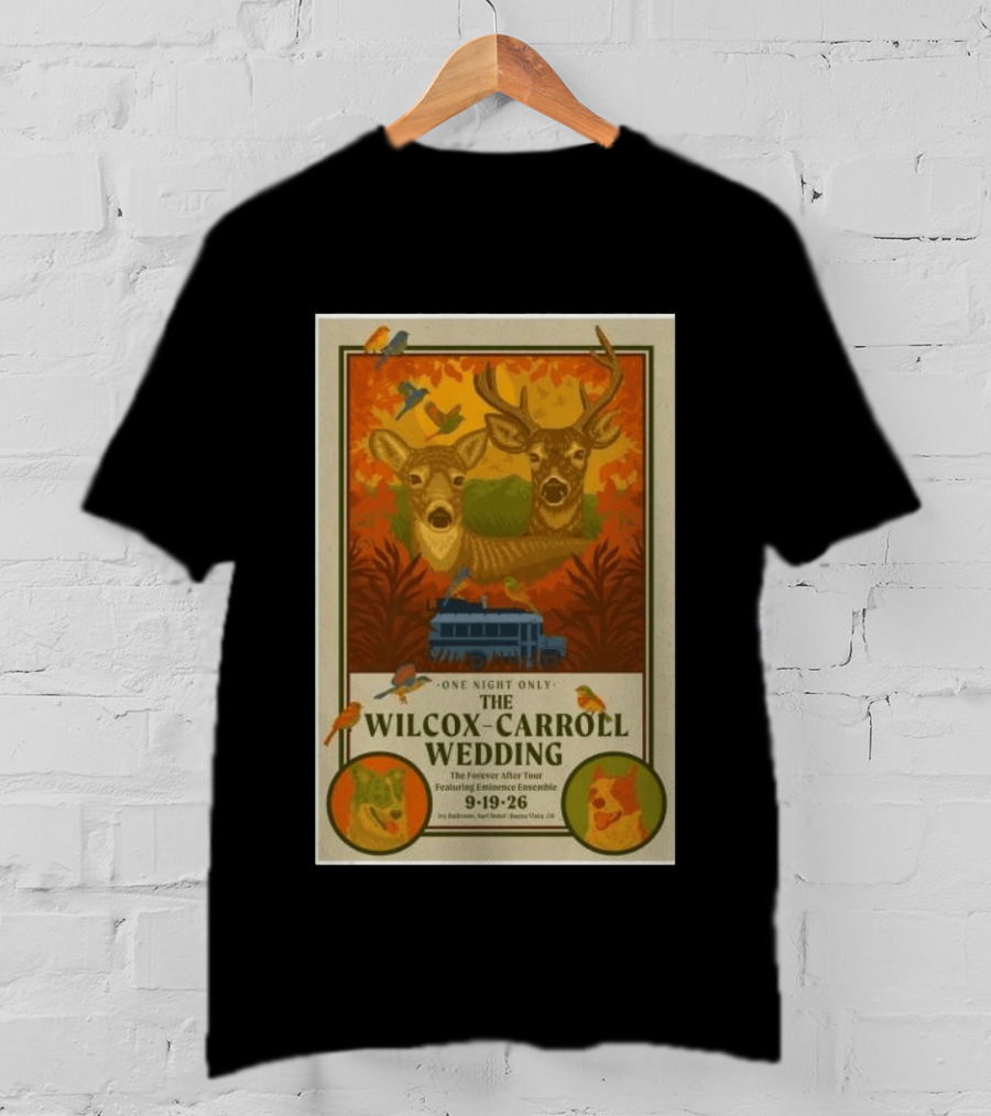 The Wilcox Carroll Wedding One Night Only Forever After Tour Featuring Eminence Ensemble September 19 2026 Colorado T-Shirt