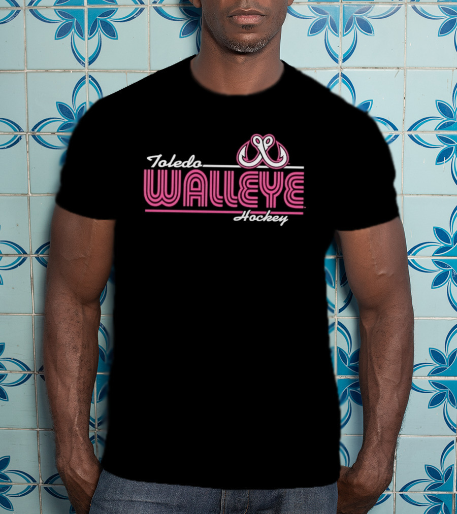 Toledo Walleye Pink Hooks Hockey ECHL T-Shirt