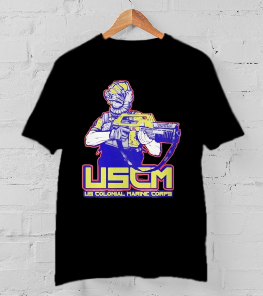 USCM US Colonial Marine Corps Alien Warrior T-Shirt