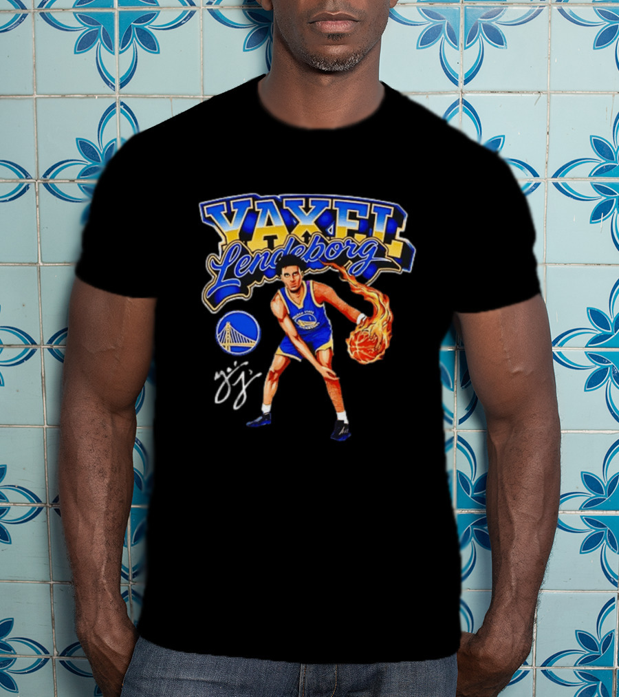 Vaxfi Lendeborg Golden State Warriors Basketball Flame Player T-Shirt